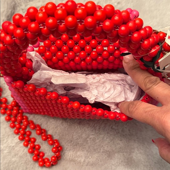 Kate Spade Red and Pink Beaded Mini Bag - Picture 2 of 3